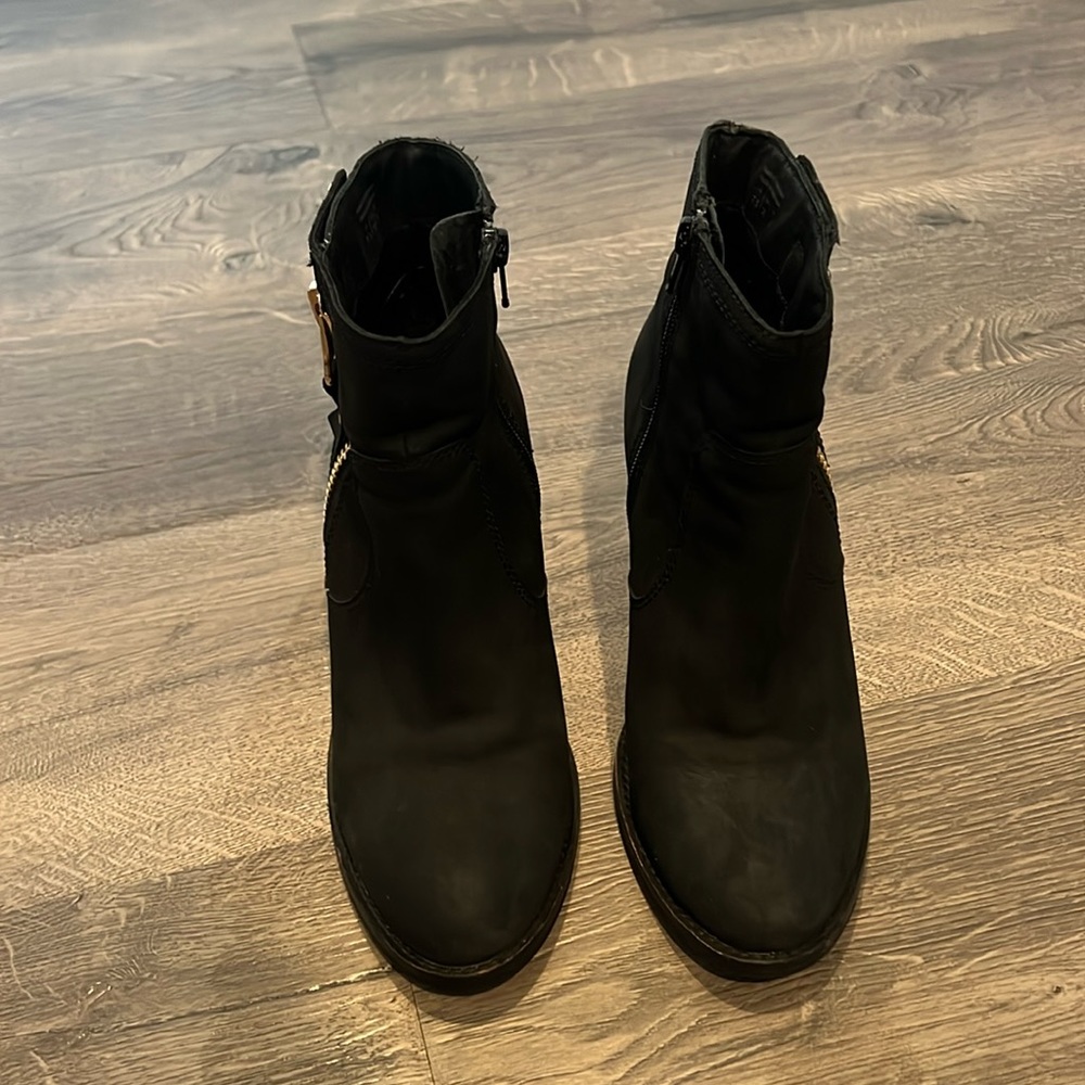 Aldo black suede booties size 7.5